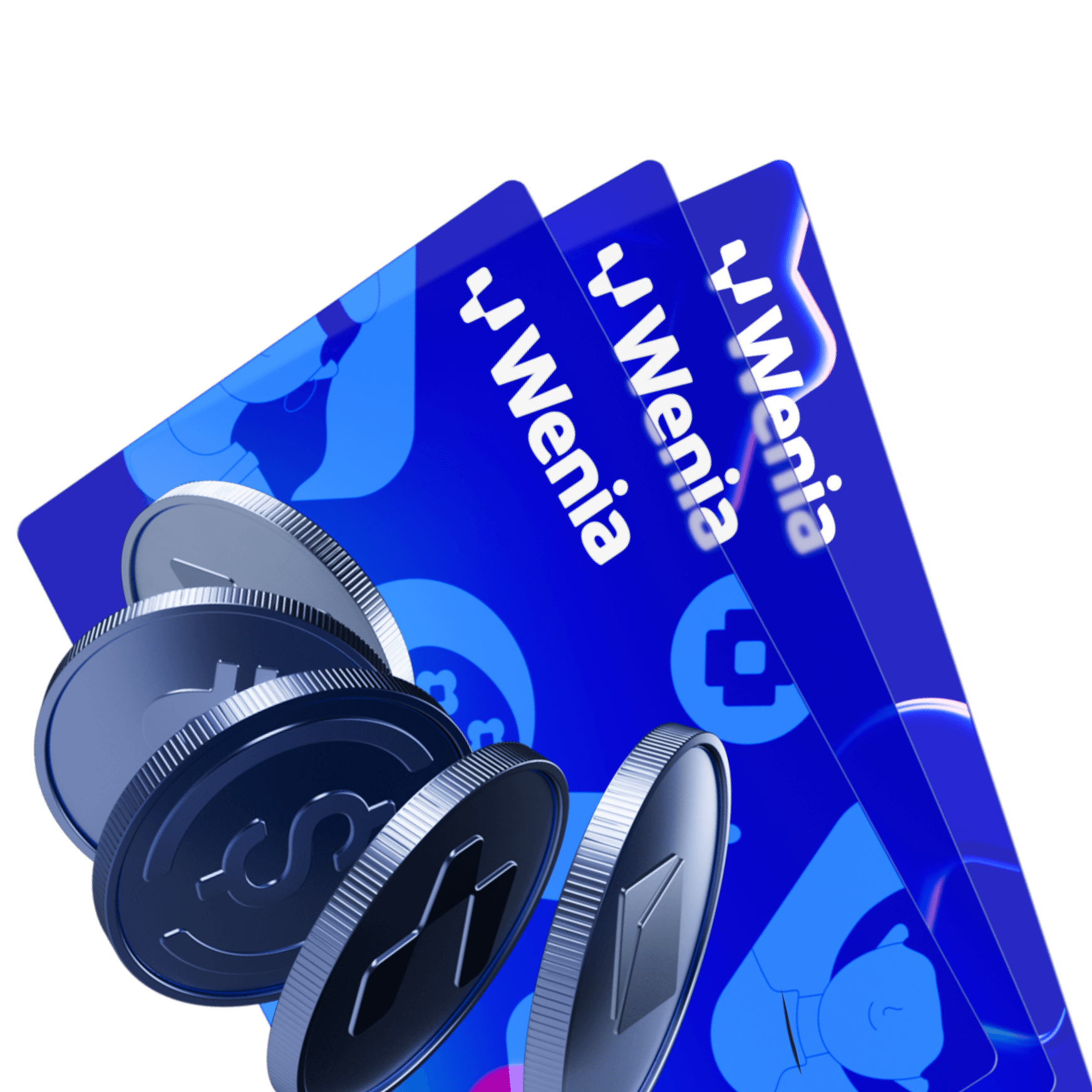 wenia-card-con-monedas-en-3d