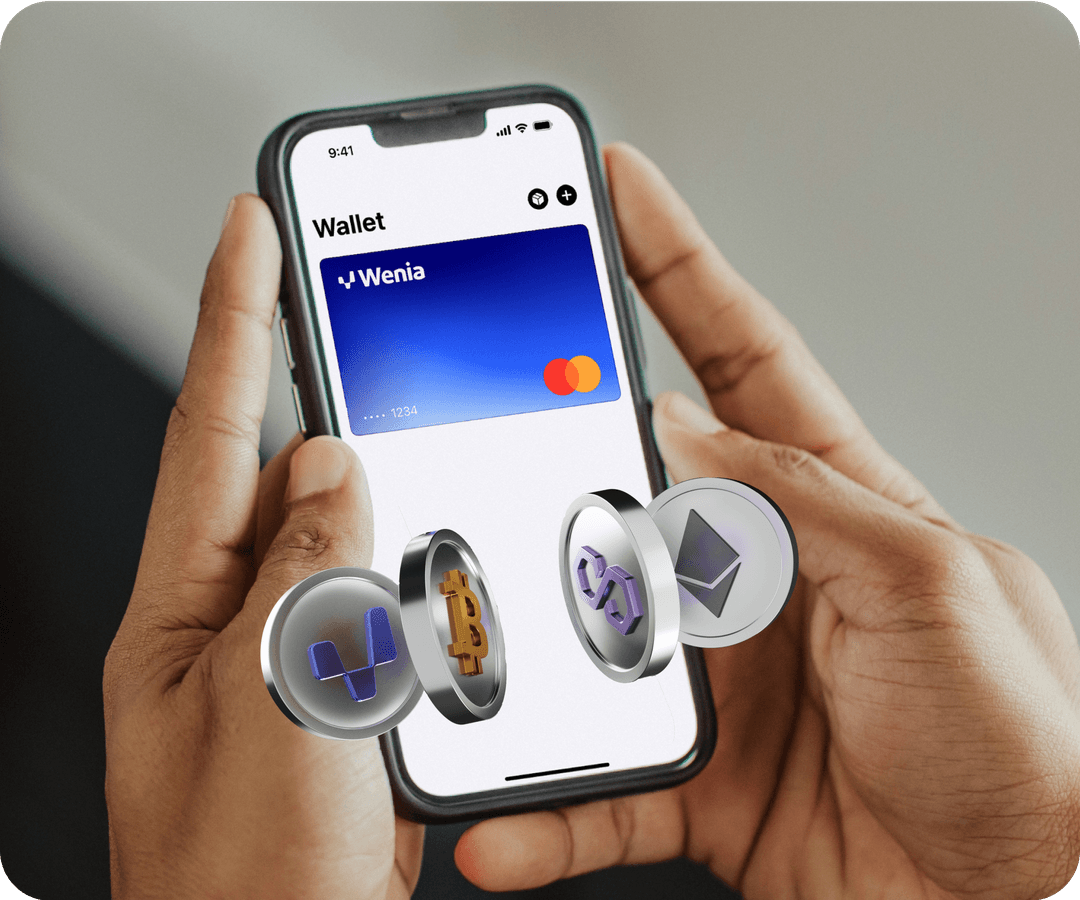manos sosteniendo la wna app