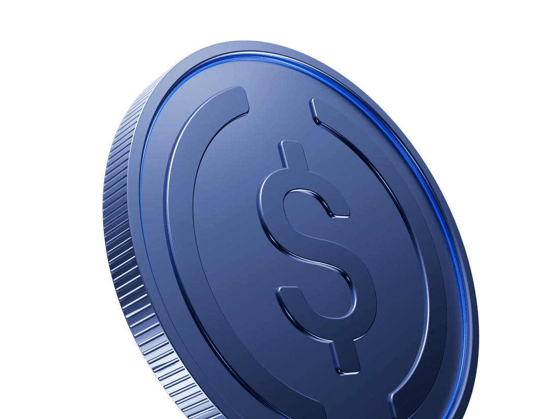 moneda cortada de usdc